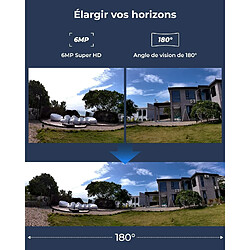 Avis Reolink Caméra de Sécurité 6MP 2.4/5GHz WiFi batterie sans fil, Deux Objectif de 180° Angle, Vision Nocturne Couleur
