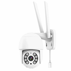 Riff RF-0313 Caméra de sécurité extérieure Smart Home 2,4 GHz Wi-Fi 4MP avec suivi automatique Blanc