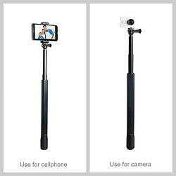 Wewoo Perche GoPro Monopied de poche selfie extensible en alliage d'aluminium imperméable avec base à dégagement rapidevis longue et cordon d'attache long pour l'action OsmoGoPro NOUVEAU HERO / HERO7 / 6/5/5 session / 4 Autres caméras d'actionlongueu pas cher