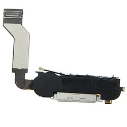 Wewoo Pour iPhone 4S MIC Réparation blanc Parler + Câble Taraudeur flexible Flex Cable + Sonnerie Buzzer Pièces de rechange Anneau + Antenne Flex Ribbon Assemblage Connecteur Dock pièce détachée 4 en 1