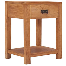 vidaXL Table de chevet 35x35x50 cm bois de teck massif