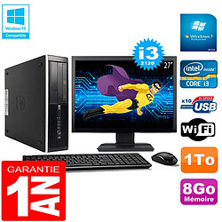 PC HP Compaq Pro 6300 SFF I3-2120 8Go 1To Graveur DVD Wifi W7 Ecran 27" · Occasion 