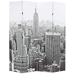 vidaXL Cloison de séparation pliable 160x170 cm New York Noir et blanc 