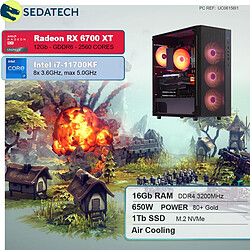 Sedatech PC Gamer • Intel i7-11700KF • RX 6700 XT • 16Go RAM • 1To SSD M.2 • sans OS