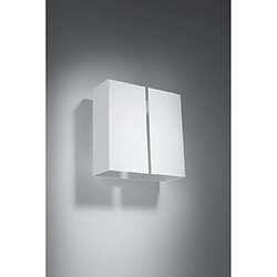 Luminaire Center Applique murale LINEA acier blanc 2 ampoules