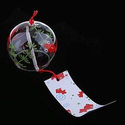 Avis Windchime de verre de style japonais de 7x8cm accrochant la décoration à la maison verre vent cloches 1 #