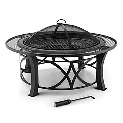 Blumfeldt Ronda Brasero Ø 95cm Grill Protection étincelles métal bruni Blumfeldt