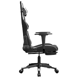 Acheter Maison Chic Chaise de jeu, Chaise gaming avec repose-pied, Fauteuil gamer,Chaise de Bureau Noir et blanc Similicuir -GKD40880