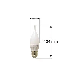 Ampoule LED E27 Flamme C30 coup de vent 5W 400lm 270° - Blanc Naturel 4000K 