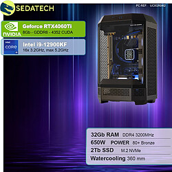 Sedatech PC Gamer Pro V360 • Intel i9-12900KF • RTX4060Ti • 32Go RAM • 2To SSD M.2 • sans OS