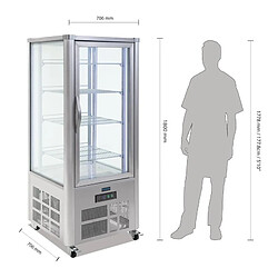 Vitrine Réfrigérée Professionnelle 400 L - 4 Faces Vitrées - Polar 