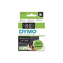 DYMO LabelManagercassette ruban D1 24mm x 7m Blanc Noir (compatible avec les LabelManager et les LabelWriter Duo)