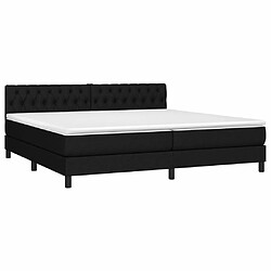 Avis Sommier à lattes,Cadre à lattes de lit et matelas et LED pour Adulte Noir 200x200 cm Tissu -MN26283