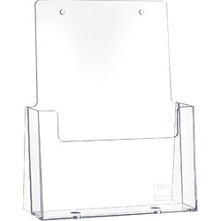 Porte-prospectus de table DIN A5 portrait plastique transparent autonome HELIT