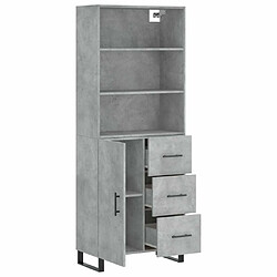 Acheter Maison Chic Buffet,Meuble de Rangement,commode pour salon,Cuisine Gris béton 69,5x34x180 cm Bois d'ingénierie -MN12503