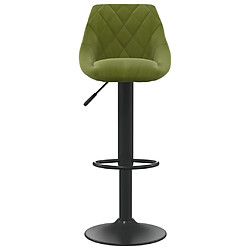 Avis vidaXL Tabourets de bar lot de 2 vert clair velours