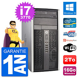 PC Tour HP Compaq Pro 6300 CMT Intel i7-3770 RAM 16Go Disque 2To Windows 10 Wifi · Occasion 