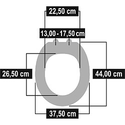 CORNAT Siège de toilette BERN MDF blanc pas cher