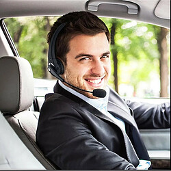 Universal Chauffeur de camion de casque infatigable noir Annulation des écouteurs Bluetooth Over-Head avec chargement BA