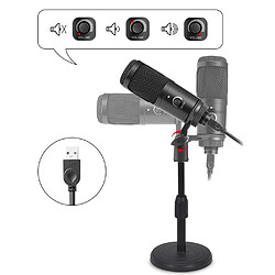 Acheter Universal Microphone à condensateur d'ordinateur USB, filtre acoustique à double couche, microphone d'enregistrement, microphone d'ordinateur USB portable, plastique, métal