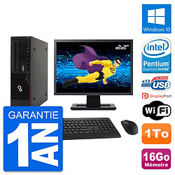 PC Fujitsu E910 DT Ecran 22" Intel G630 RAM 16Go Disque Dur 1To Windows 10 Wifi · Occasion 