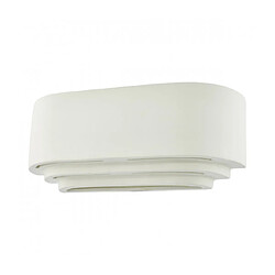 Luminaire Center Applique en plâtre Lando Céramique blanc 1 ampoule 13cm