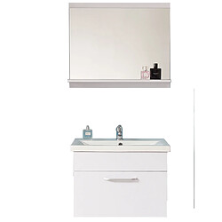 Ensemble meuble et vasque 60cm meubles de salle de bain meuble suspendu 1 tiroir