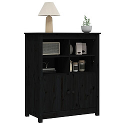 Avis vidaXL Buffet Noir 83x41,5x100 cm Bois massif de pin