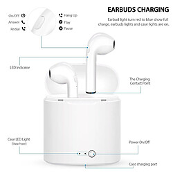 Acheter GUPBOO i7s tws écouteurs sans fil bluetooth 5.0 écouteurs de sport intra-auriculaires casque avec micro et boîtier de charge écouteurs pour tous les smartphones