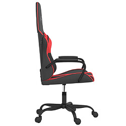 Acheter Maison Chic Chaise de jeu, Chaise gaming de massage, Fauteuil gamer d'ordinateur,Chaise de Bureau Noir et rouge Similicuir -GKD80150