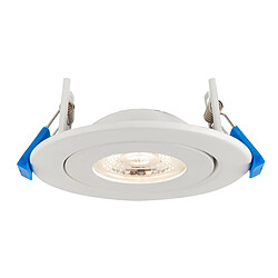 Saxby Downlight encastré 4CCT Tri Wattage 8W Peinture Blanc Mat IP44 