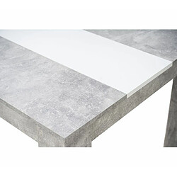 Avis But Table à manger L.132,5 cm DOMUS Imitation béton et blanc