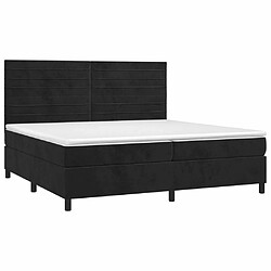 Avis Sommier à lattes LED,Cadre à lattes de lit avec matelas pour Adulte Noir 200x200cm Velours -MN68851