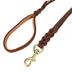 Universal Ceinture d'entraînement de chien en cuir résistant harnais double crochet réglable bretelle d'épaule pour les grands chiots marchant fournitures pour animaux de compagnie | pas cher