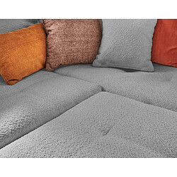 Acheter Lisa Design Rune - canapé panoramique d'angle droit - 7 places - avec pouf d'appoint - en tissu bouclette