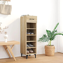 vidaXL Armoire à chaussures Chêne Sonoma 30x35x105cm Bois d'ingénierie