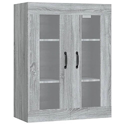 Maison Chic Armoire murale suspendue,Meuble de Rangement pour salon,cuisine Sonoma gris 69,5x34x90 cm -MN60115