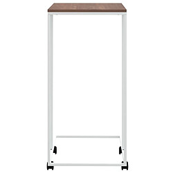 Acheter Maison Chic Table d'appoint | Table Basse avec roues Blanc 40x30x63,5cm Bois d'ingénierie -GKD82081