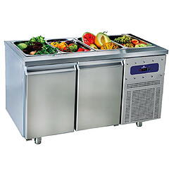 Saladette Avec 2 Portes GN 1/1, 4X GN 1/1 H 150 mm, -2°/+8°C - Mastro 