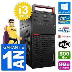 PC Tour Lenovo M700 Intel Core i3-6100 RAM 8Go Disque Dur 500Go Windows 10 Wifi - Occasion