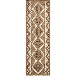 Acheter NAZAR Tapis intérieur extérieur aspect jute marron Tulum 9054 180 x 67 cm.