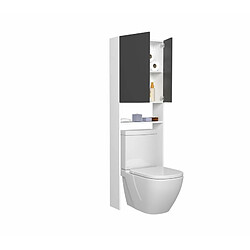 Acheter But Meuble entourage WC OLERON Gris et blanc