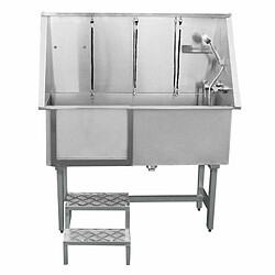 Monstershop Baignoire de Toilettage Inox 400mm