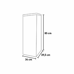 Avis Armoire basse en plastique pour l'extérieur et le jardin 7816C04