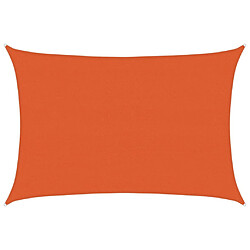 vidaXL Voile d'ombrage 160 g/m² Orange 3,5x5 m PEHD