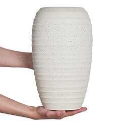 Acheter Beliani Vase à fleurs LENOK Céramique 36 cm Blanc cassé