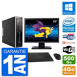 PC HP 8300 Elite SFF Ecran 22" Intel G630 RAM 4Go Disque 500Go Windows 10 Wifi · Occasion 