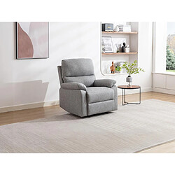 Vente-Unique Fauteuil relax électrique en tissu gris clair LUNANO 