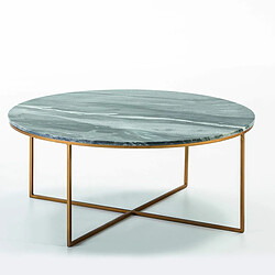 Avis Table Basse Thai Natura Gris Doré 90 x 39 x 90 cm