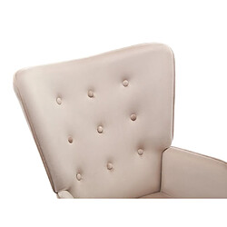 Acheter Vente-Unique Fauteuil en velours beige VATELY